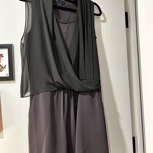 All Saints Black and Gray Dress